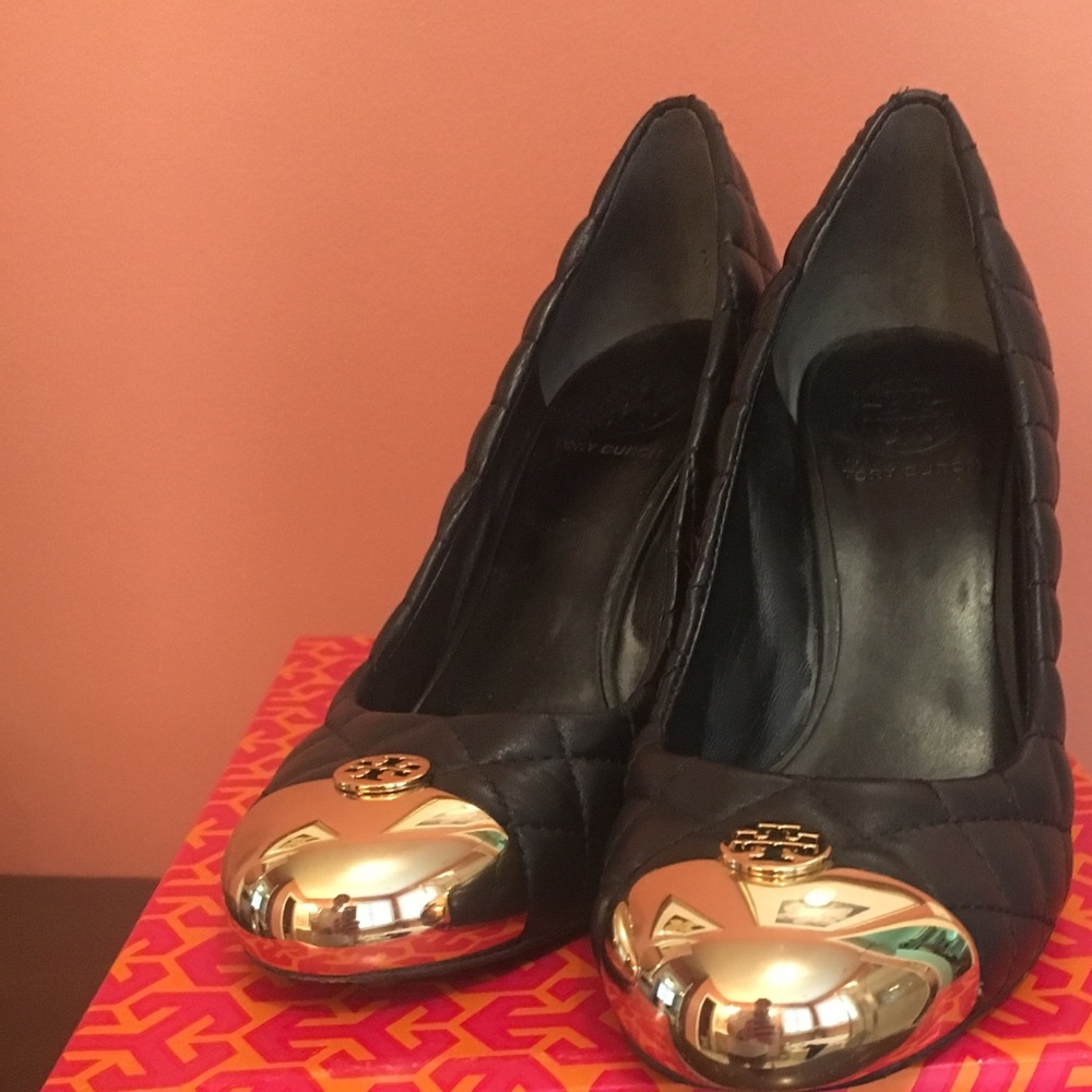 Tory Burch 7.5 Kaitlin 95MM Wedge Black